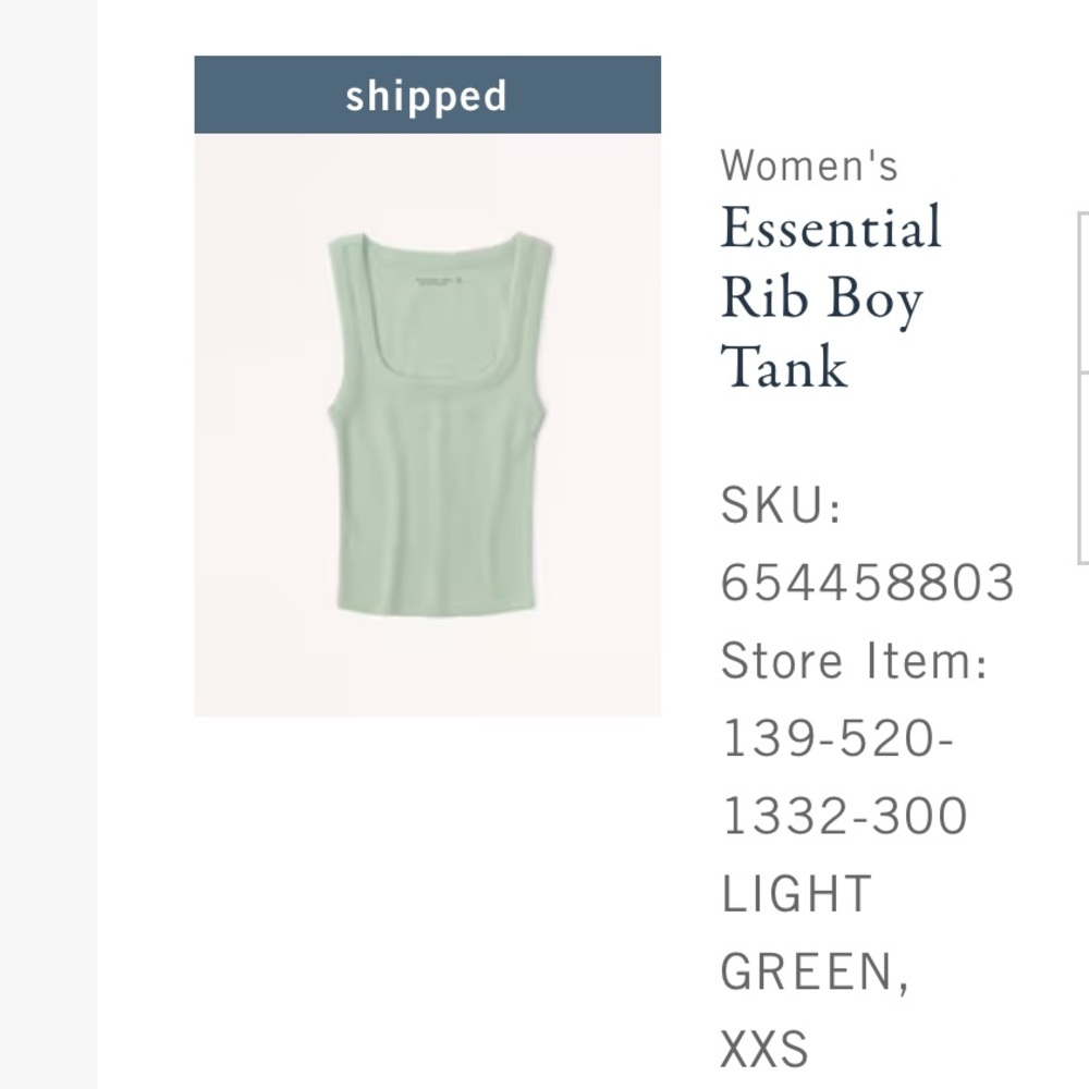 Abercrombie ribbed boy tank